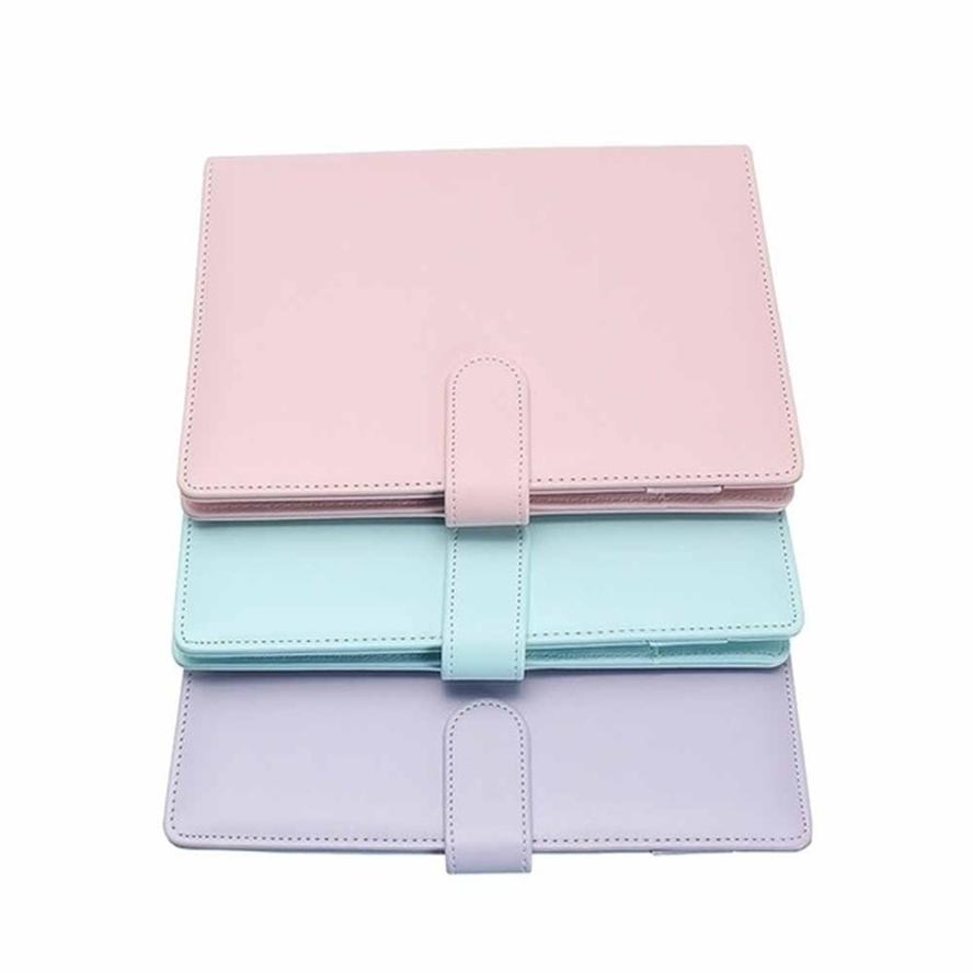 1 Pcs New Vintage Refillable Notebook File Folder Notepad Cover Leather Ring Binder Office Supplies
