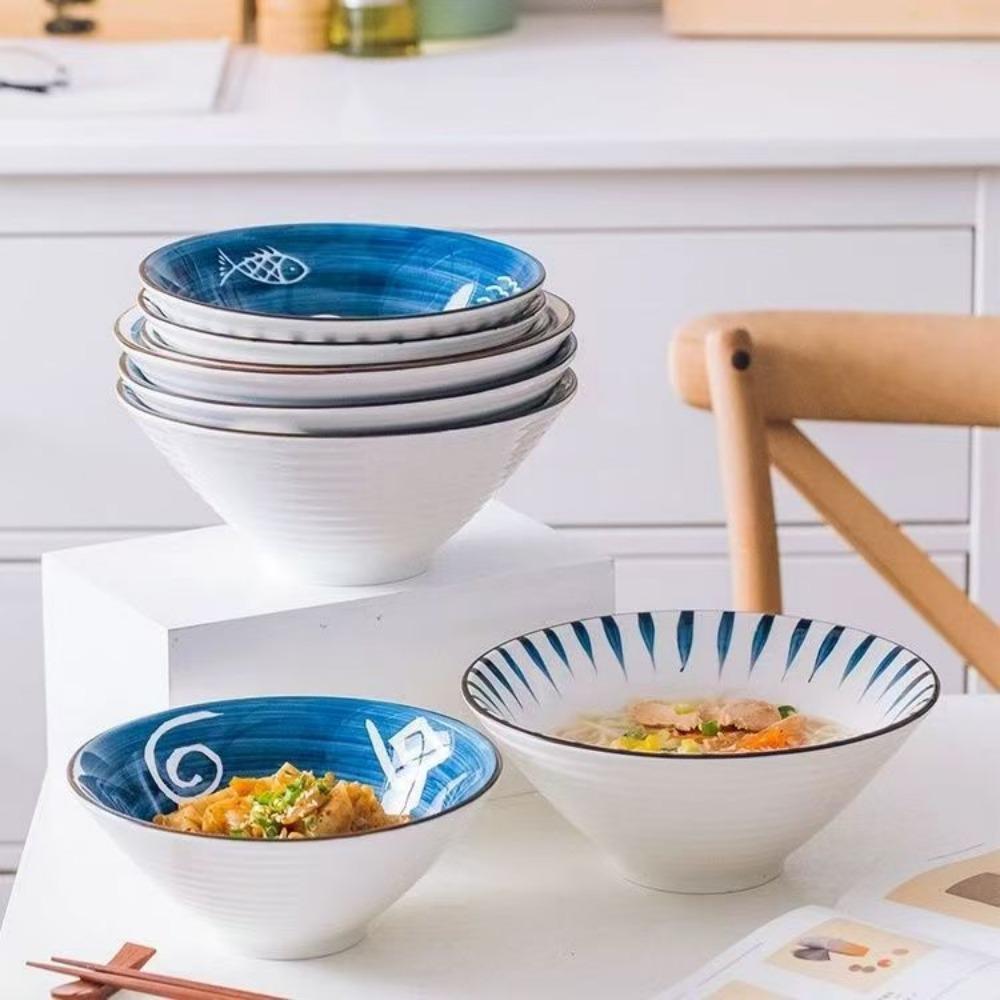 Japanese Style Ceramic Soup Bowl – Large Ramen & Noodle Bowl for Home & Restaurant