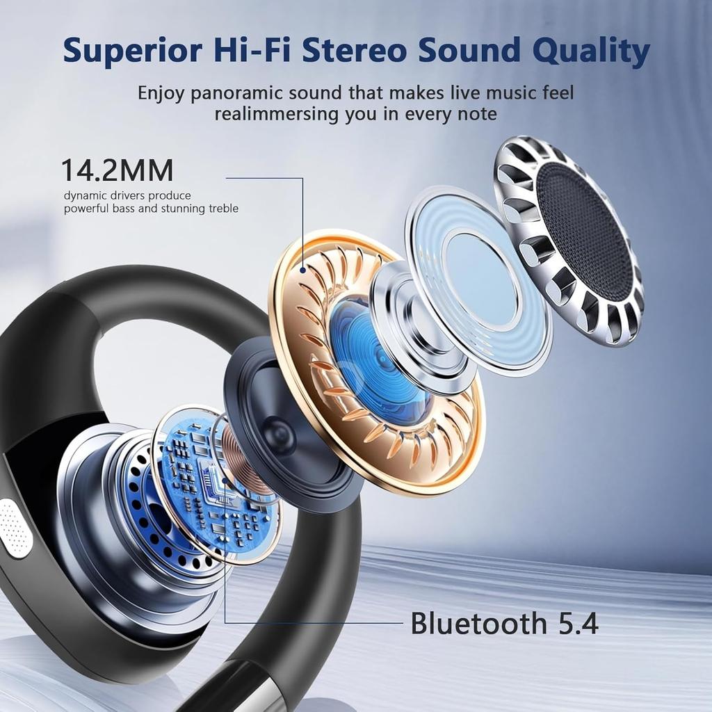 AI Translation Earbuds 3-in-1 Translator Earphones 164 Languages & Accents Audifonos Traductores Open Ear Wireless Headphones Fit iOS & Android