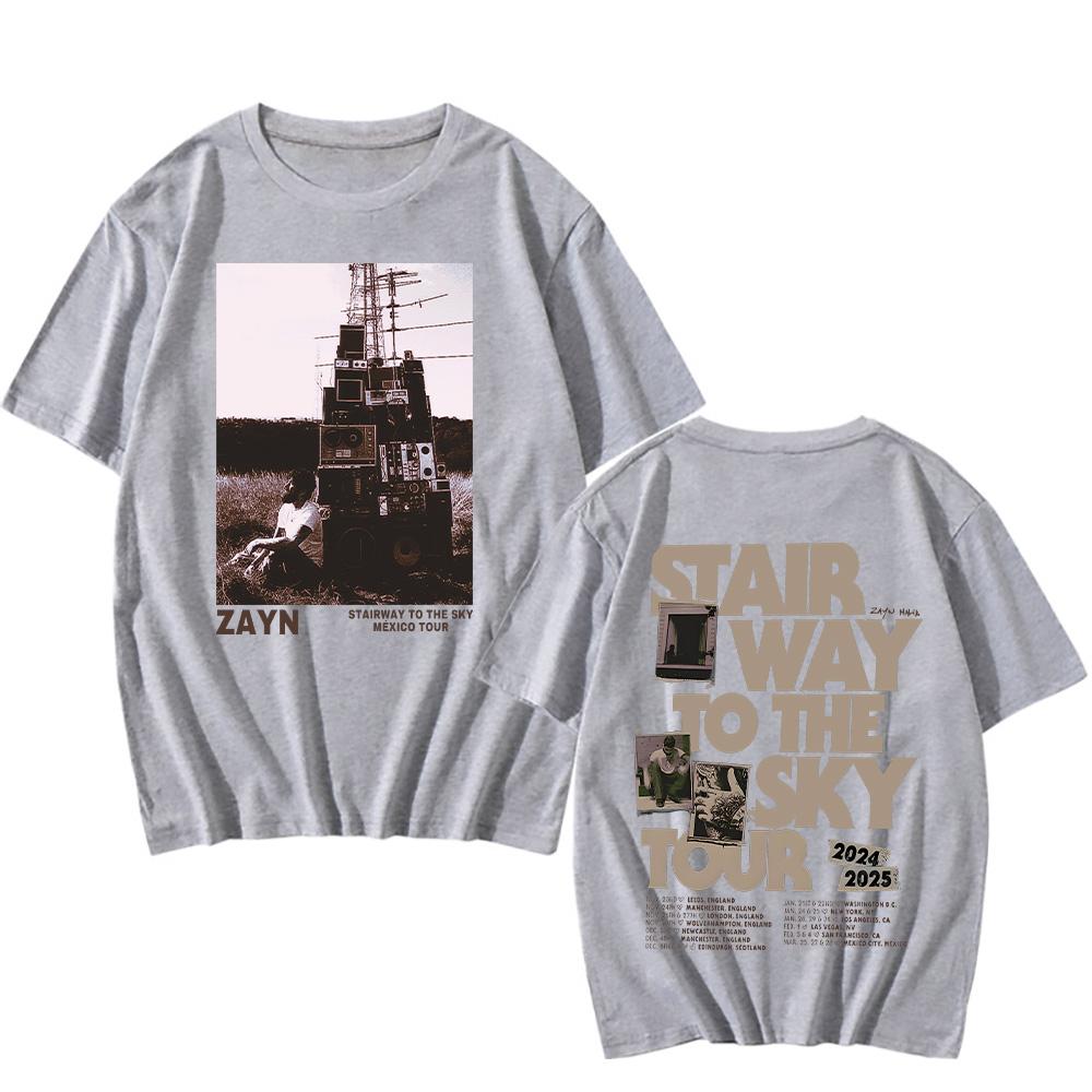 Zayn Stairway To The Sky Tour New Tshirts Men Women Hip Hop Retro Harajuku Fashion Tops Clothing High Quality Cotton T-shirt Y2K