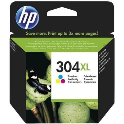HP 304XL Tri-color Original Ink Cartridge (N9K07AE) for HP DeskJet 2620/2630/3720/3730