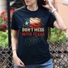 Don't Mess with Texas Unisex Tshirt Border Truck Texas Black Sand Dark Heather