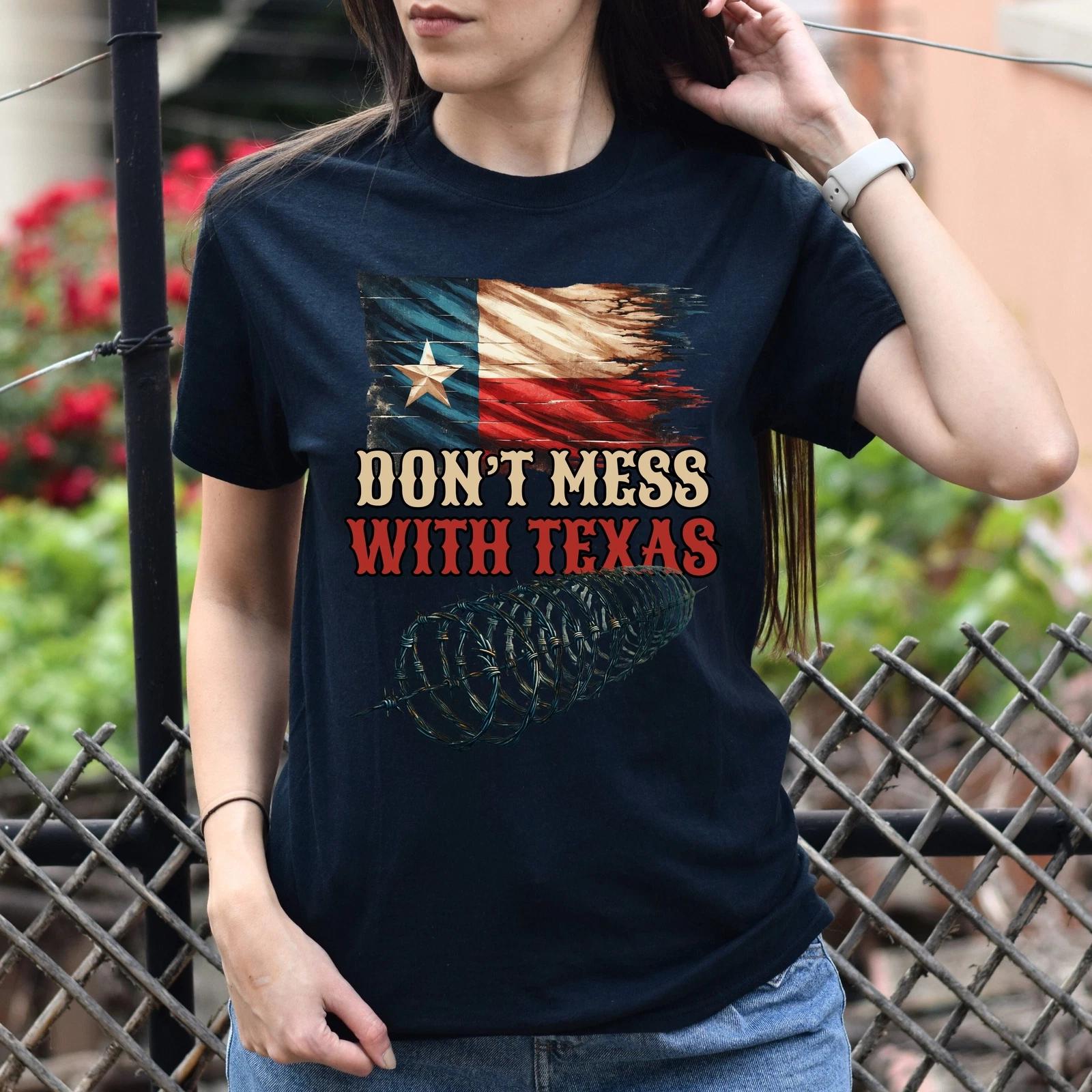 Don t Mess with Texas Unisex Tshirt border truck Texas black Sand Dark Heather 4XL