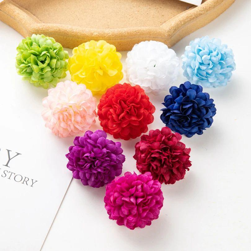 50pcs Artificial Hydrangea Flowers Wall Wedding for Home Decor Christmas Wreaths Scrapbook Photography Props Bridal Accessories