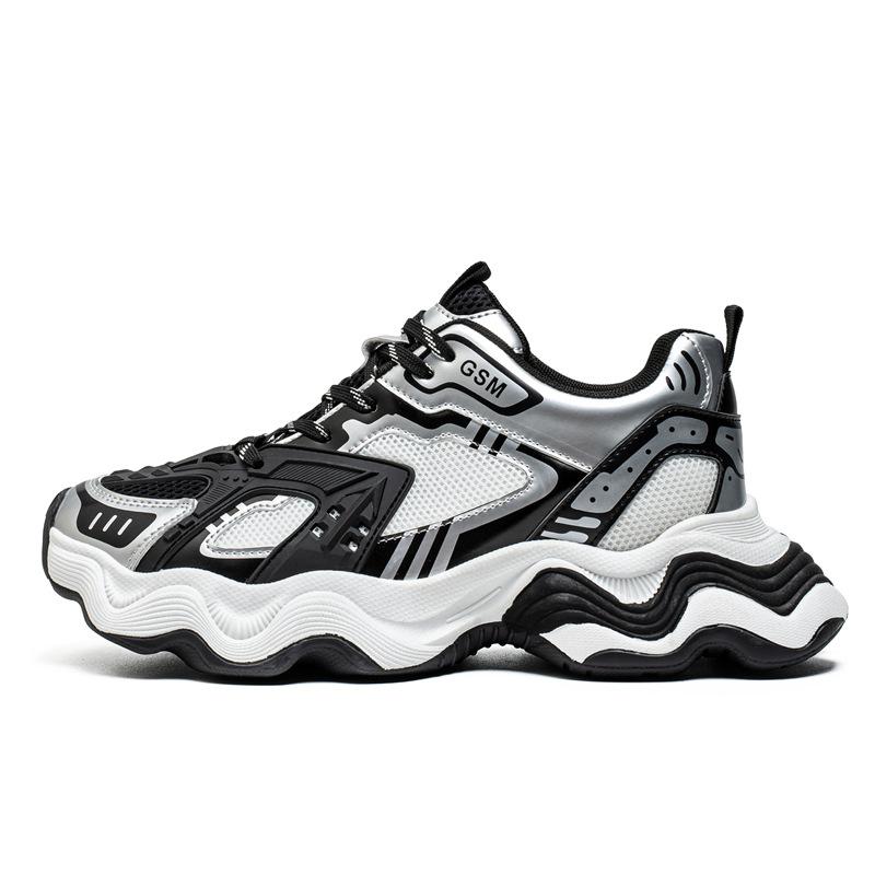 Four Seasons New Breathable Thick-soled Height Increasing Casual Sneakers Mesh Running Personalized Dad Shoes