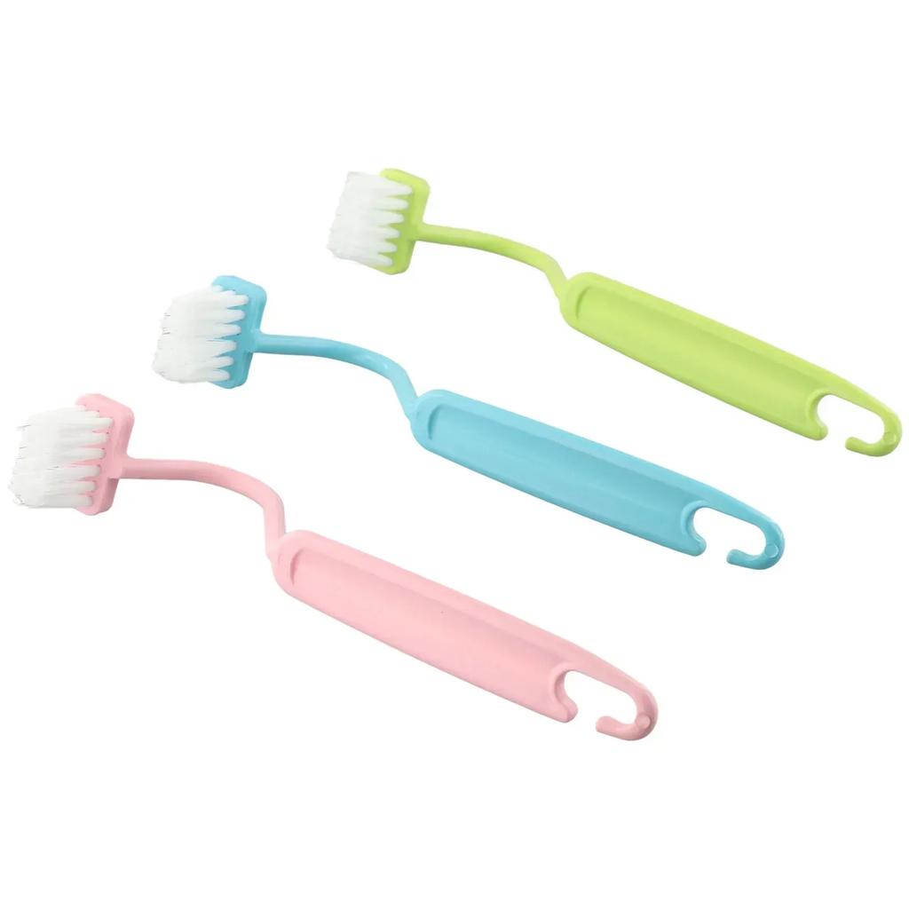 Replacement Brand New Toilet Brush Green+Pink+Blue Multi-Purposes Small Size Flexible And Convenient Plastic Soft
