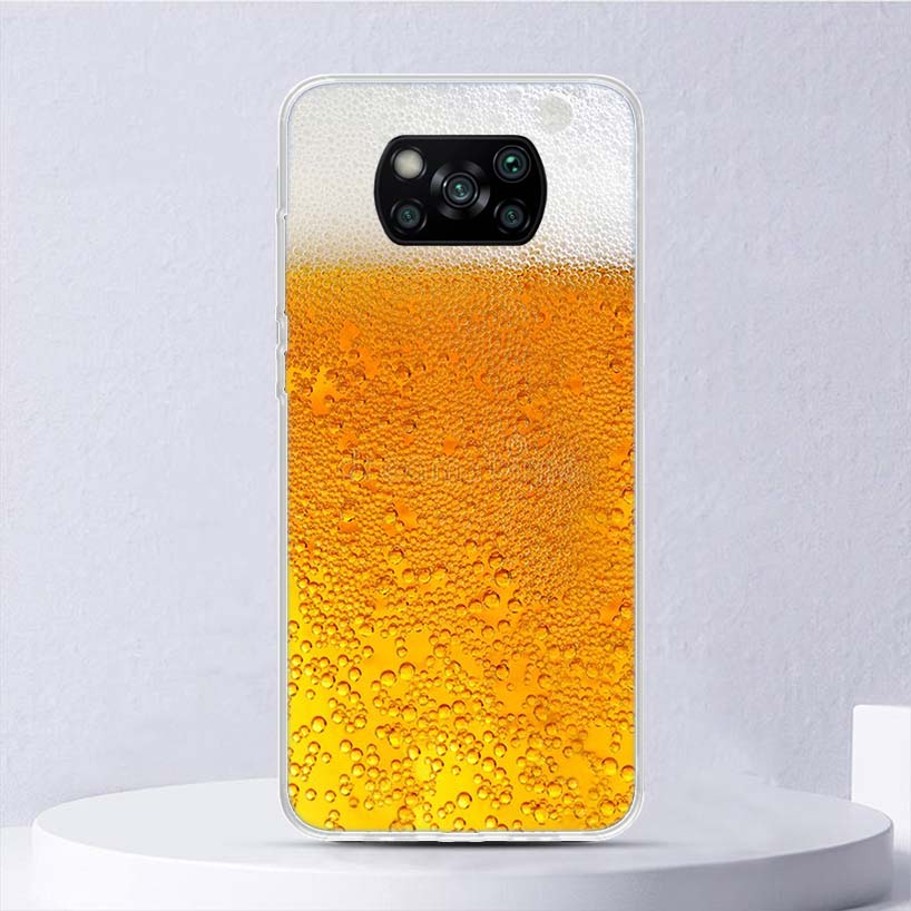 World Beers Alcohol Summer Bubble Soft Case For Xiaomi Poco X7 X6 X5 X4 X3 Nfc F6 F5 Pro Phone Cover F4 Gt F3 F2 F1 M5S M4 M3 M5