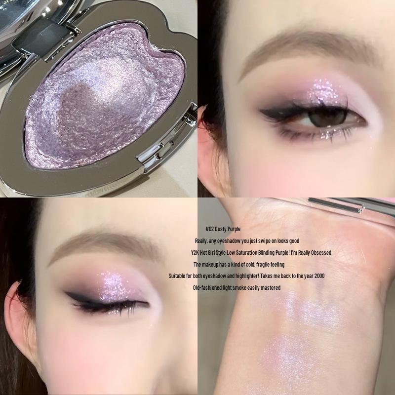 HERORANGE Dream Core Highlighter: Long-Lasting Pearlescent Glitter Eyeshadow & Under-Eye Brightener for Intense Sparkle.