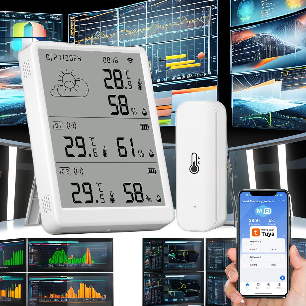 Tuya WIFI Digital LCD Thermometer Hygrometer Practical ABS Material Temperature Humidity Meter