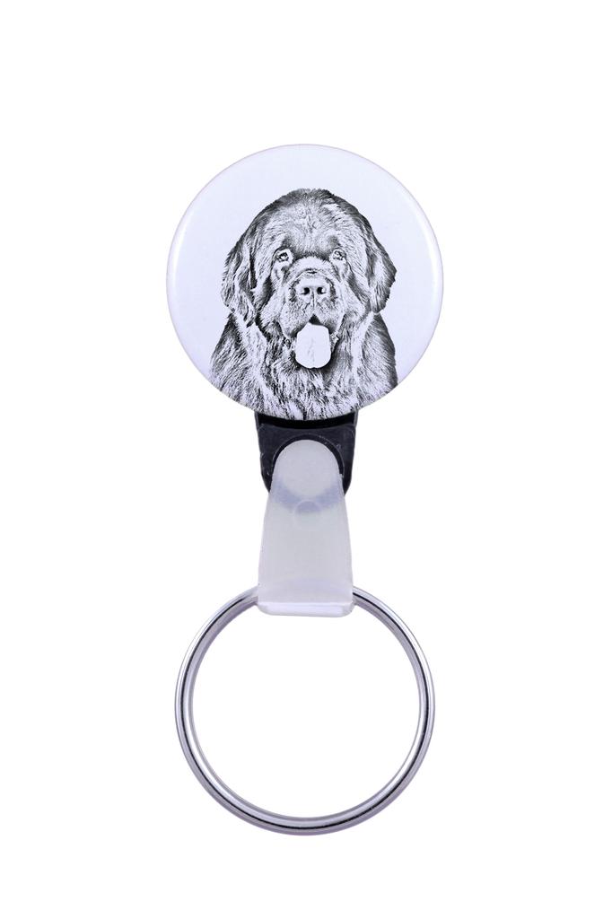 Newfoundland, Newfs, Newfies - klíčenka s portrétem psa, přívěsek s vlastní grafikou značky Art-Dog