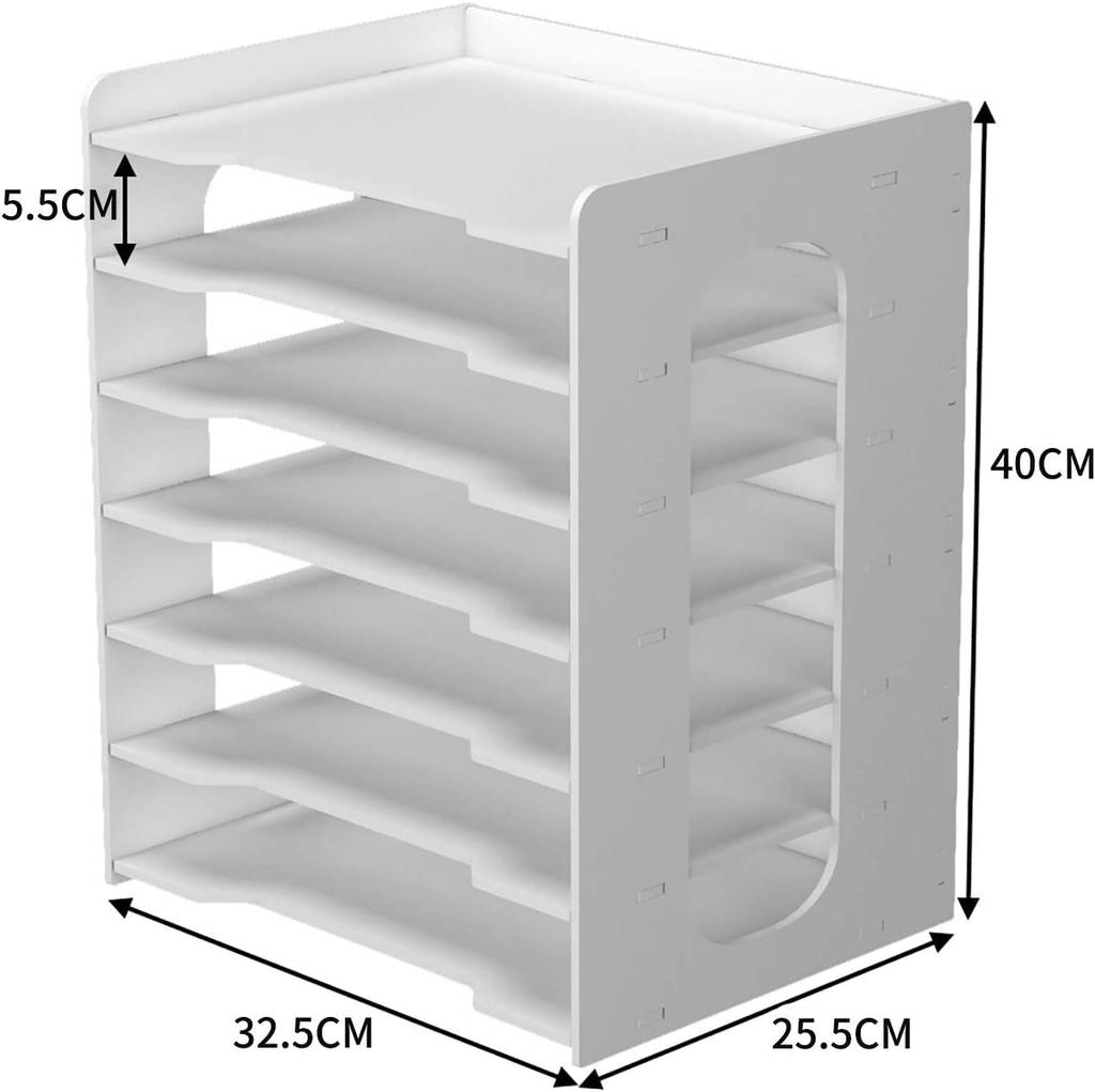 PUNCIA Document 7 Letter Desktop Document File Desktop Assembled Document Desk Document Office Supplies Case, Horizontal, Tiers, Case, A4,