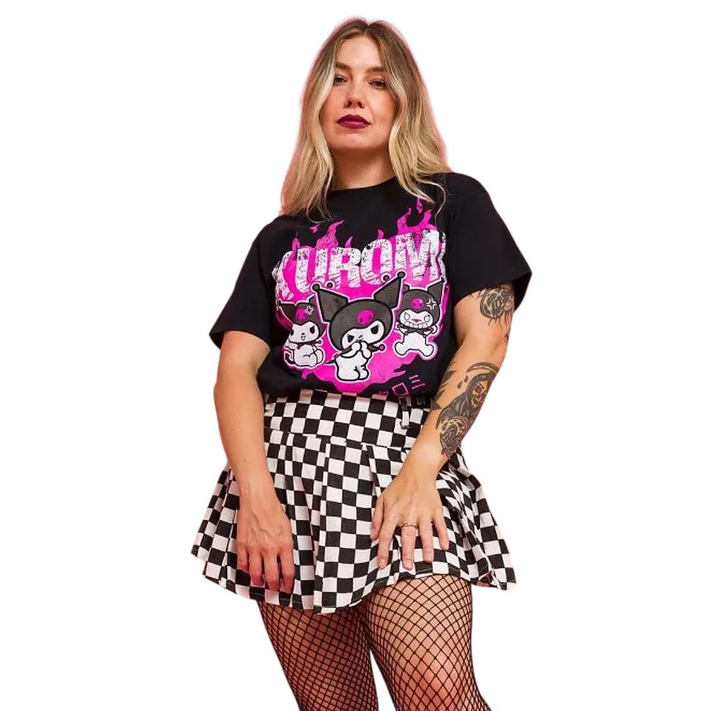 Kuromi Unisex Adult Flames T-Shirt