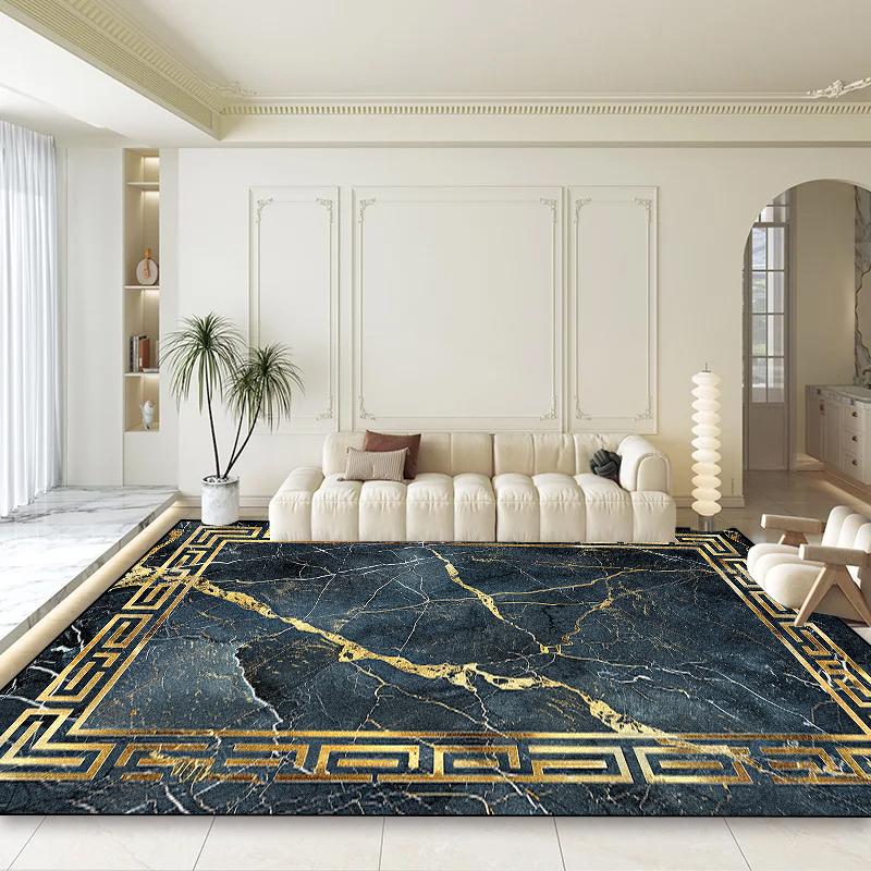 Moderní luxusní velký koberec pro dekoraci obývacího pokoje Domácí abstraktní koberce Protiskluzové koberce do ložnice Koberce do salonku Snadno čistitelná podložka pod stůl
