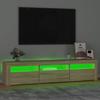 Vidaxl Szafka Pod Tv Z Oświetleniem Led, Dąb Sonoma, 180X35X40 Cm