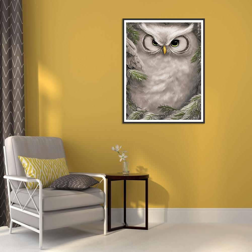 5D DIY Full Round Drill Diamond Painting Owl Kit Home Decoration Art Craft