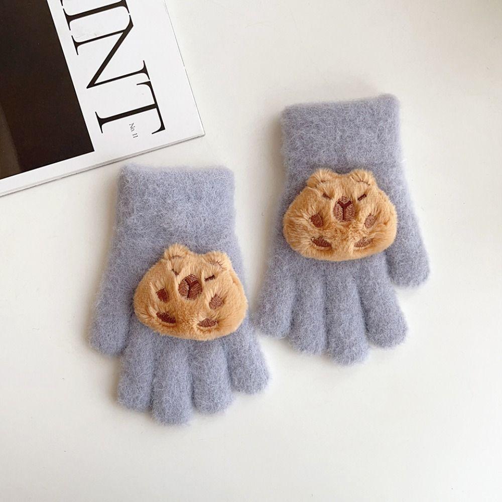Capybara Mittens Thicken Keep Warm Gloves Portable Gloves Outdoor