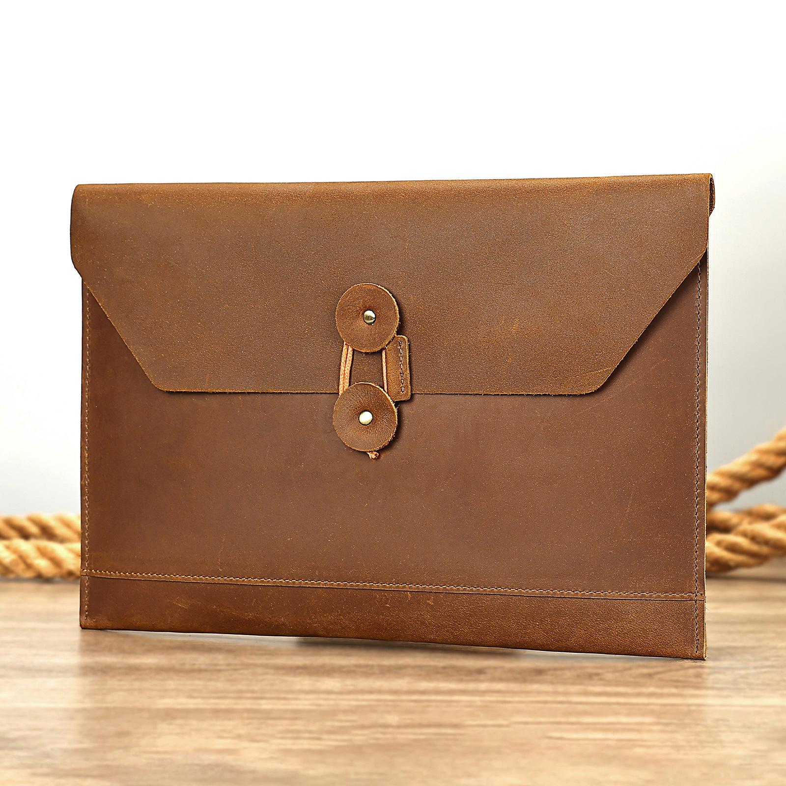 

Сумка-подкладка для ноутбука из натуральной кожи высшего качества, клатч, ретро-сумка для офиса кофейный