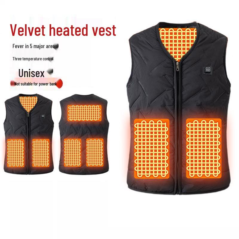 Unisex Smart Heated Vest: Rechargeable Electric Warming Waistcoat for Winter