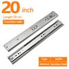 Stainless Steel Cabinet Slides Soft Close Three-Section Drawer Rails Drawer Slides Buffer Damper Rails Hardware