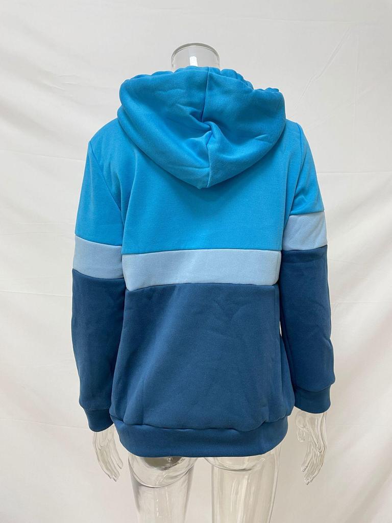 Sweat à capuche décontracté pour femme style européen-américain Automne/Hiver 2024