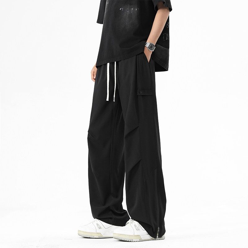 Wassup Trendy High Street Workwear Functional Straight-Leg Pants for Men, Spring and Summer 25 New Style Loose Casual Men's Casual Pants