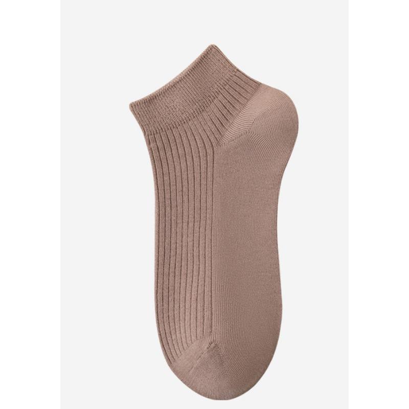 Men's Spring and Summer Short Socks, Vertical Cotton Socks, Combed Cotton Antibacterial Men's Short Socks