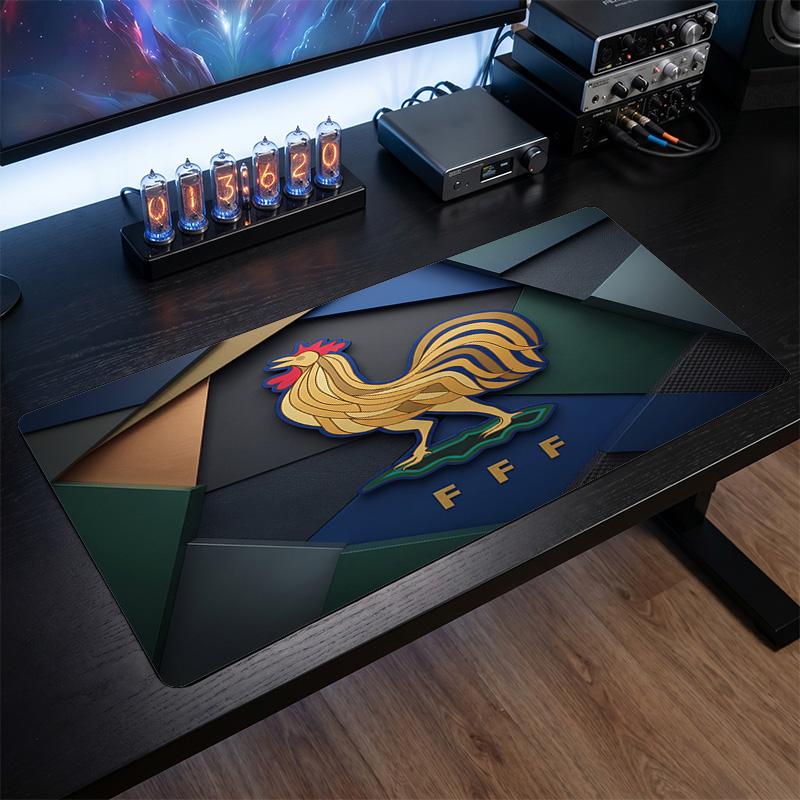 Tappetino Mouse Scudo Calcio Francia, Tappetino da Scrivania Esteso in Gomma Antiscivolo per Gaming Ufficio Laptop Regalo per Fan