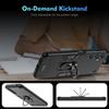 KEYSION Shockproof Armor Case for Samsung A17 5G Soft Silicone+PC Metal Ring Stand Phone Back Cover for Galaxy A17 5G