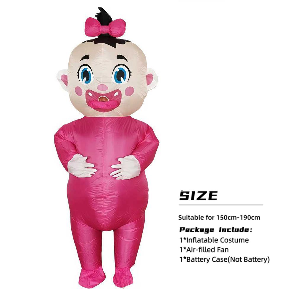 Opblaasbaar Babykleding voor volwassenen gender onthullende feestpret cosplay kostuum set openingsceremonie optreden Kerstmis rekwisieten One Size