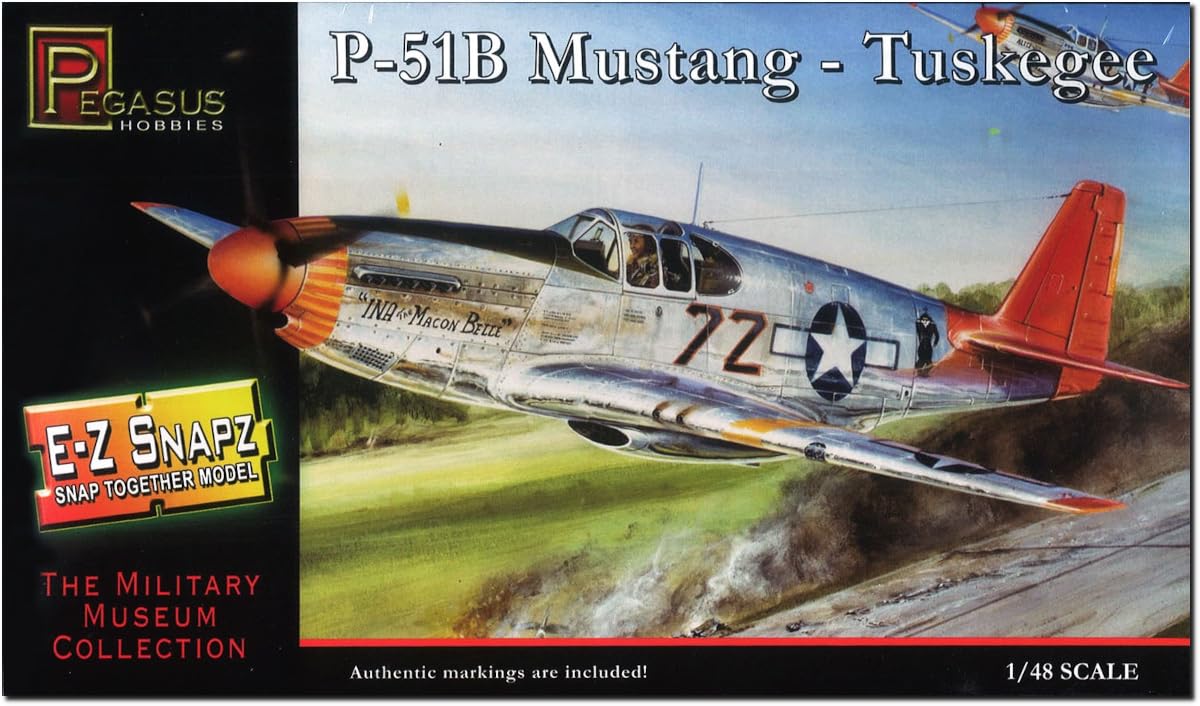 

Platz Pegasus Hobby American Mustang Tuskegee Plastic Model PH8404 1/48 P-51B