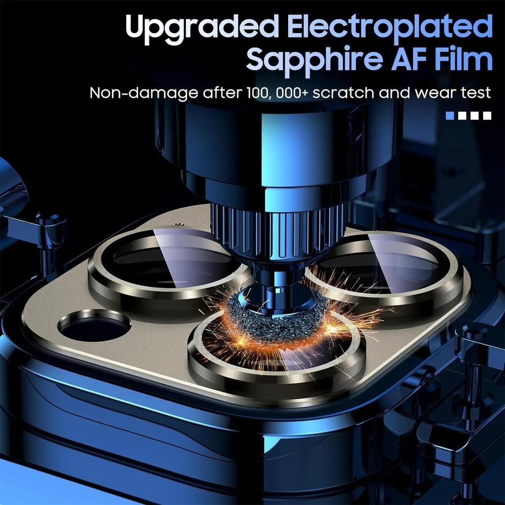 Titanium Metal Camera Lens Protector Cover for iPhone 16 Pro Max 15 Pro 14 Plus 16 Apple Camera Tempered Glass Screen Protection