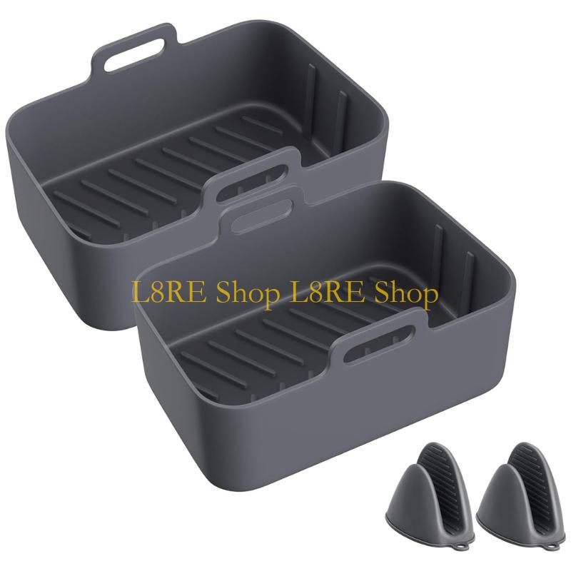 L8RE Reusable Air Fryers Pad Silicone Air Fryers Tray Silicone Baking Liners Baking Inner Liners Cooking Tools for DZ201 DZ401