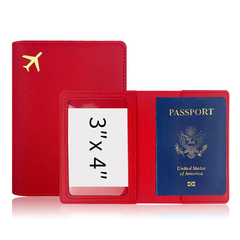 Étui pour passeport en cuir synthétique pour homme et femme, porte-cartes de crédit, porte-cartes de visite, porte-monnaie de voyage