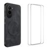 For Xiaomi Poco M7 Plus 5G/M7 4G (169mm) Magnetic Case WANLONFENG SD Series PC TPU Phone Cover with 2Pcs Screen Film