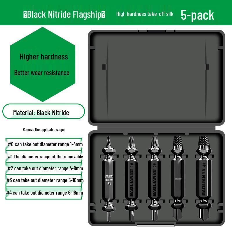 Rusty Screw & Wire Extractor - Reverse Thread Cone for Broken Head Removal
