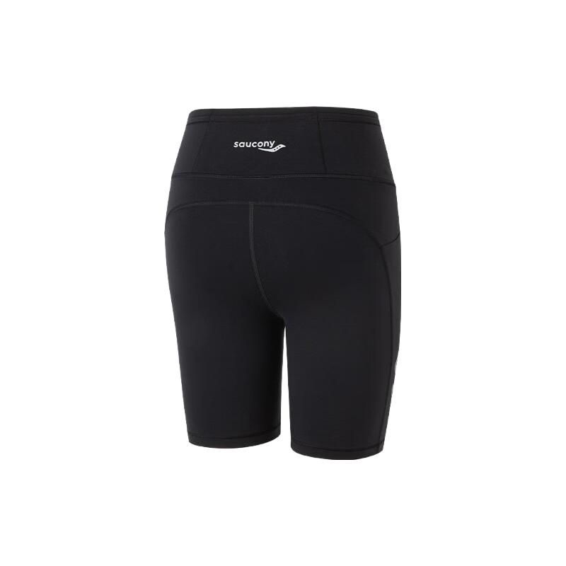 Saucony Solid Color Knitted Breathable Stretch Sports Shorts Women shorts Black SC1239064-1
