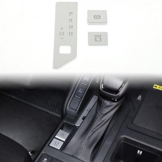 Silver Steel Gear Gear Display Button Trim Sticker For Toyota LC250 Prado 2024+