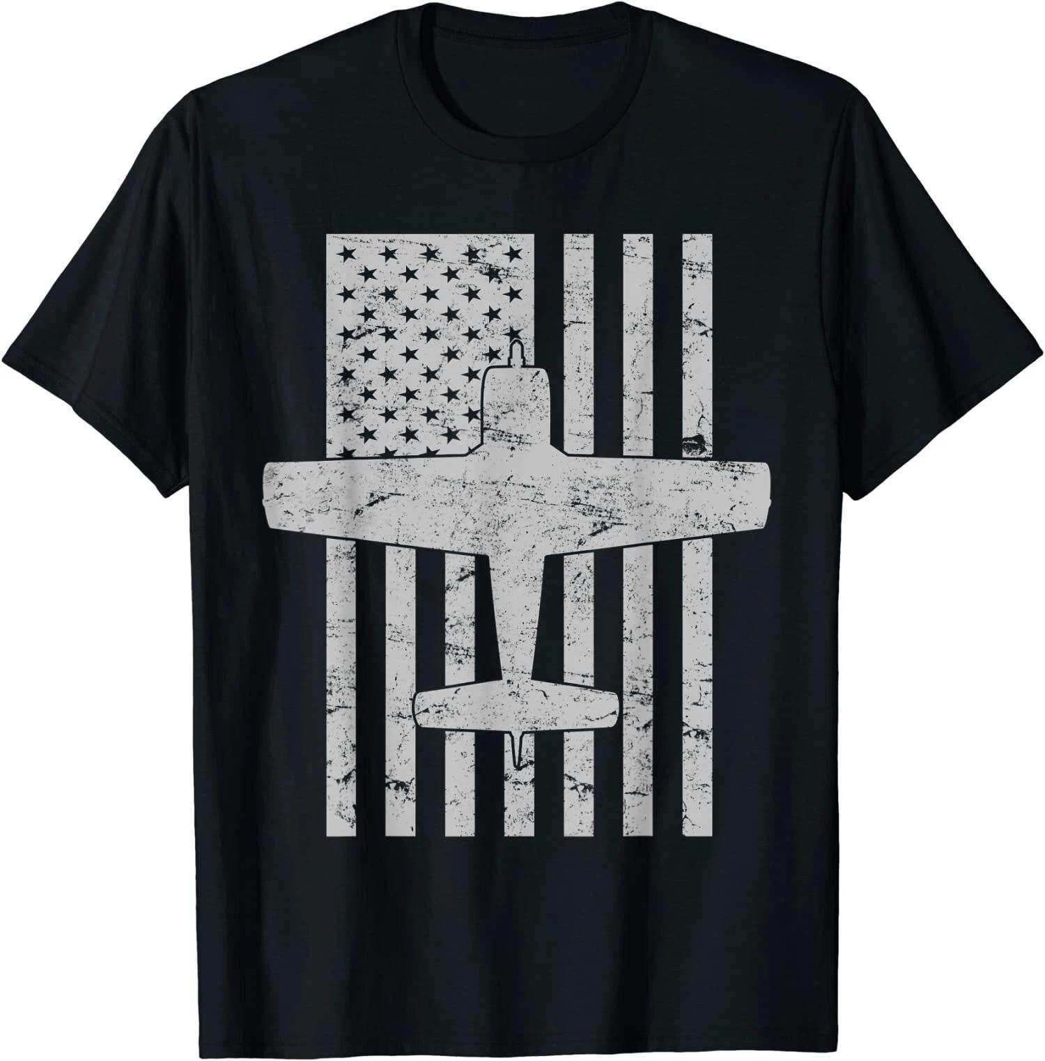 Vintage Flag Pilot T-28 Trojan Airplane Patriotic T-Shirt XXL