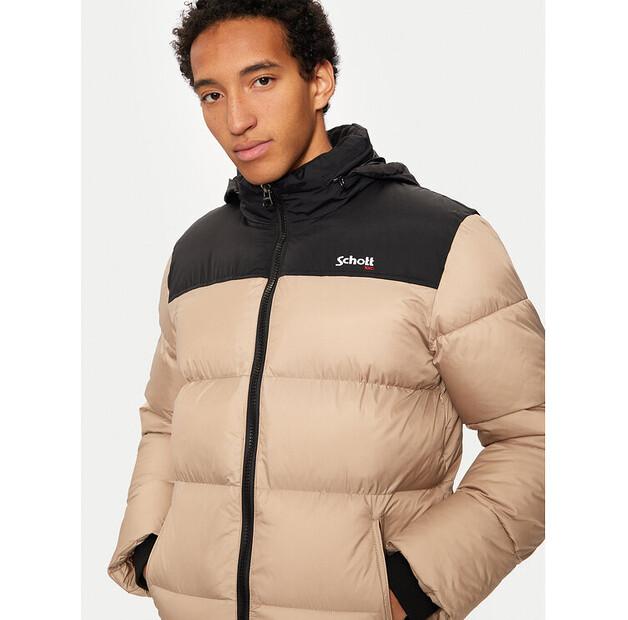 Winter Jacket SCHOTT NYC UTAH Beige Color, Standard Fit