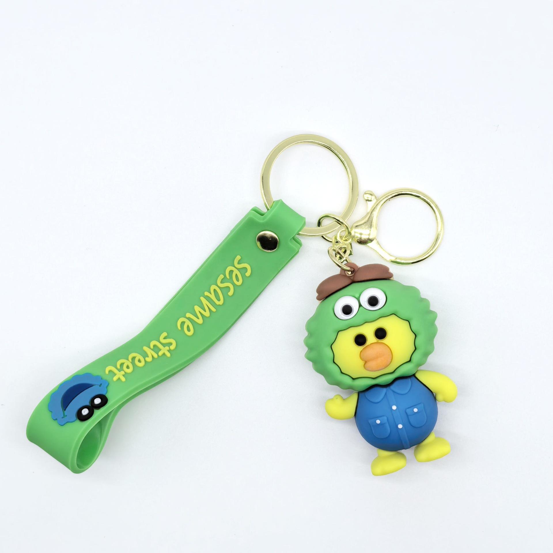 

Creative Cross Dressing Sesame Street Keychains Dolls Keychains Bags Small Gifts Wholesale Y2k Fashion Toys Anime Cartoon Frind