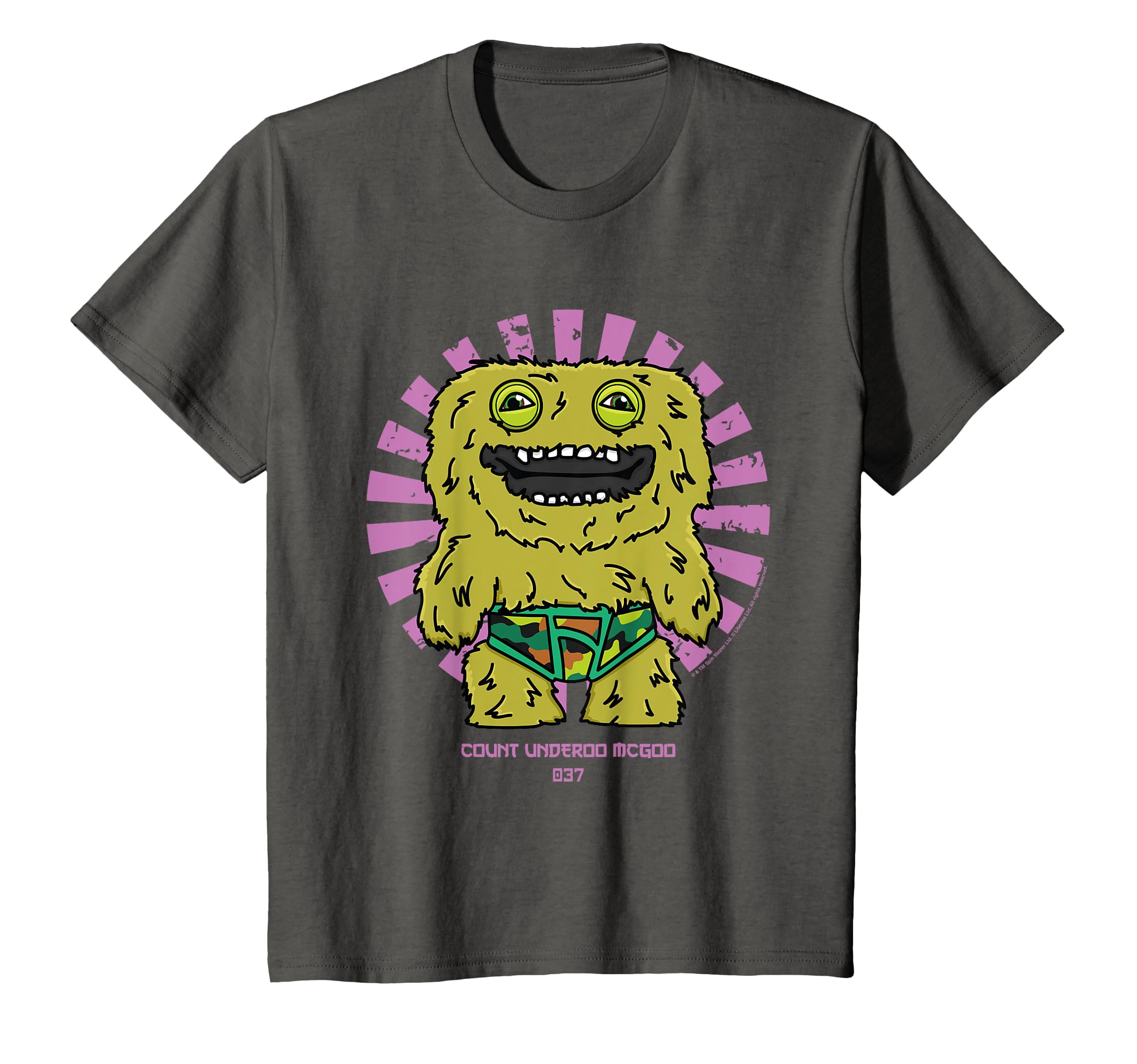 

Count Underoo McGoo Budgie Fuggler Retro Japanese Text Kids T-Shirt чёрный