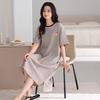 Class A Maternity & Baby Combed Cotton Striped Nightgown - 100% Breathable, Sweat-Absorbent Pure Cotton Pajamas
