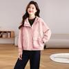 Casual Hooded Tooling Short Coat Women's Spring and Autumn New Korean Version Loose Large Size Small Solid Color Jacket