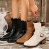 Short Boots 2025 Autumn/winter Women's Shoes Mid Length Boots New British Style Minimalist Casual Fashion Boots