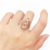 Purple Gold Russian Rhombus Car Flower Ring Hollow 585 Color Gold Fashionable Simple Ring Live Design