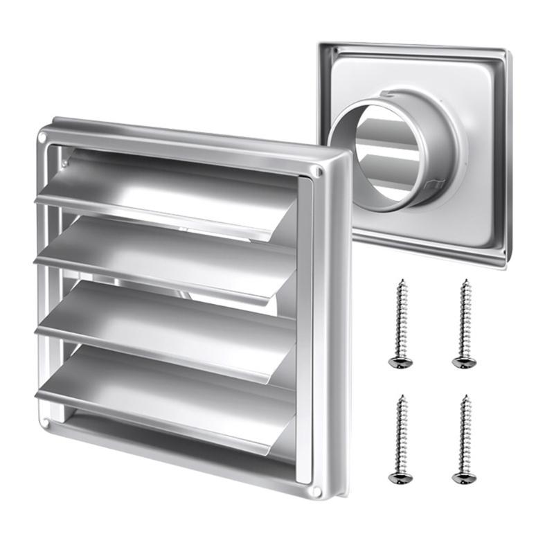 Stainless Steel Air Vent Duct Grill Air Outlet Square Vent Extractors Ventilation Cover Vent Exhaust Hood Outlet