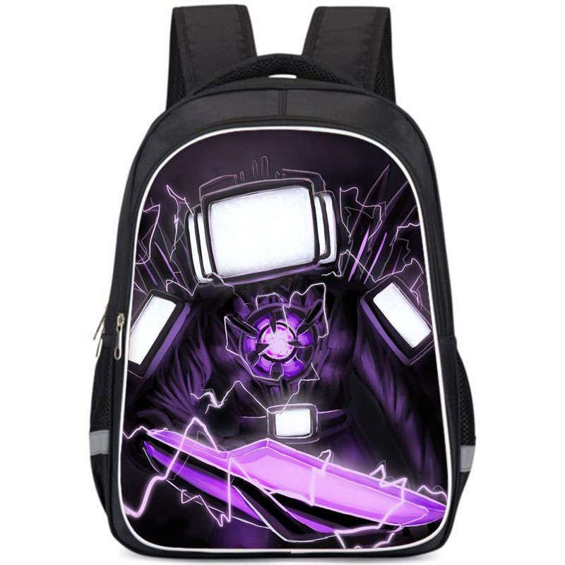Cartoon Anime Themed Large Capacity Double Layer Backpack For Boys In Oxford Fabric