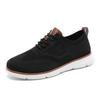 Fashion Retro Style Men's Casual Shoes Lightweight Knitted Walking Shoes Breathable Mesh Outdoor Traveling Flat Shoes