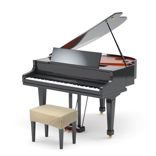 LIFKOME Piano Bench Cover, Nordic Style, Thick, Solid Color, Simple Design, Stain-Resistant, Dust-Resistant, for Piano Stools, Length 40-65cm, Width 4