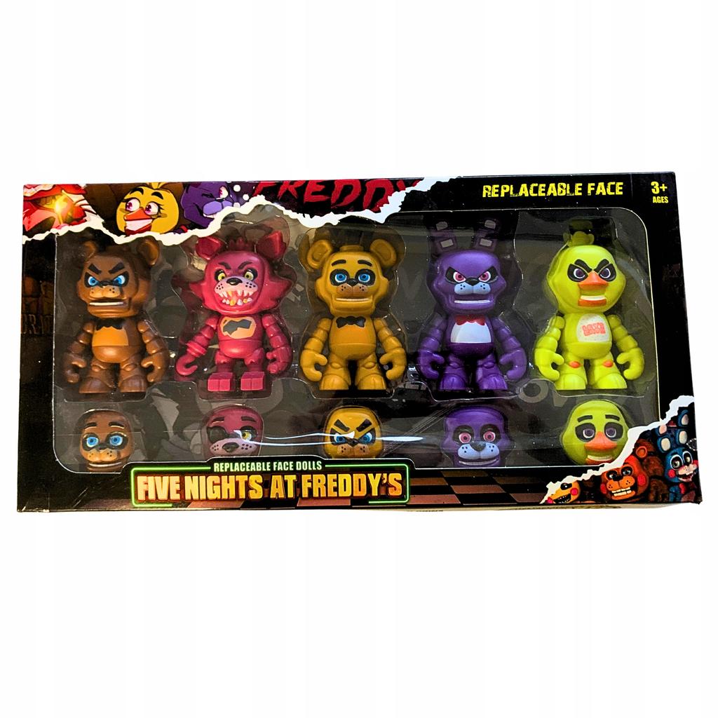 Fnaf Figures Set Of 5 Five Nights At Freedy's Figures Interchangeable Faces